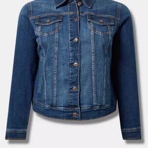 Torrid Denim Fitted Trucker Jacket kalahari